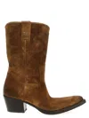 Prada Texan Suede Boots Boots And Ankle Boots Brown In Brown
