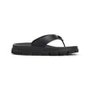 Prada Triangle-logo Flip Flops In Black