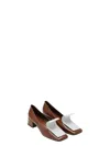 Prada Scarpe Con Tacco In Pelle Bicolor  Donna