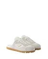 Prada Trail Mesh Fabric And Suede Mules