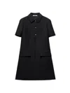 Prada Tricotine Mini Dress In Orange
