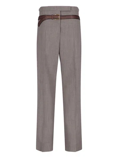 Prada Trompe-l Il Belted Pants In Multi