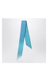 Prada Turquoise Ribbon In Silk Twill Women In Light Blue
