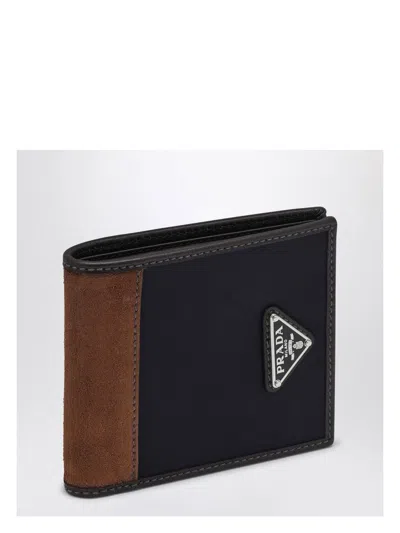 PRADA WOMEN'S TWO-TONE FABRIC AND SUEDE WALLET | 2MO513384 COLOR F0C1B