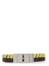 Prada Two-tone Leather Bracelet