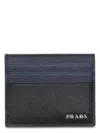 Prada Two-tone Leather Card Holder