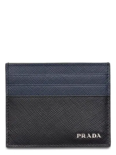 PRADA WOMEN'S TWO-TONE LEATHER CARD HOLDER | 2MC0252FPJ COLOR F0G52