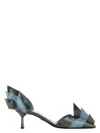 Prada Leather Pumps With Two-tone Strappy Design