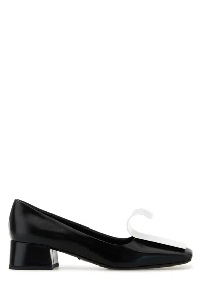 Prada Women Two-tone Leather Pumps