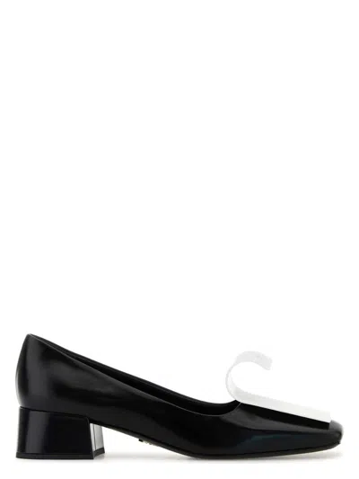 PRADA WOMEN'S TWO-TONE LEATHER PUMPS | SIZE 41 | 1I964NFD035AZ3 COLOR F0967