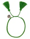 Prada Bracciale Bicolor In Pelle Scamosciata E Tessuto Donna