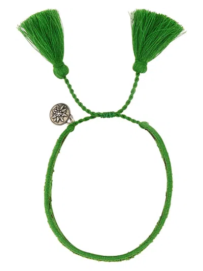 PRADA WOMEN'S TWO-TONE SUEDE AND FABRIC BRACELET | 1IB6572HIV COLOR F0089