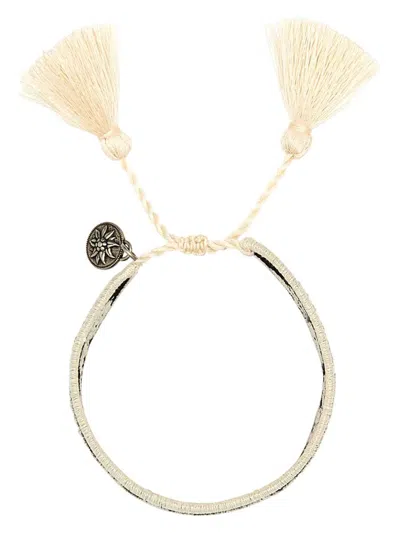 PRADA WOMEN'S TWO-TONE SUEDE AND FABRIC BRACELET | 1IB6572HIV COLOR F0K74