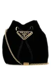 Prada Drawstring Velvet Bucket Bag