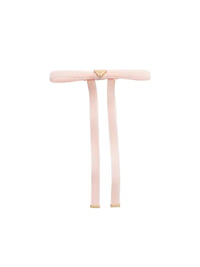 Prada Women's Velvet Hair Clip In Pink