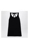 Prada Black Triangle-logo Mini Dress