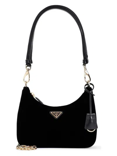 PRADA WOMEN'S VELVET MINIRE-EDITION SHOULDER BAG