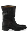 Prada Vintage-effect Leather Boots In Multi