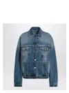 Prada Denim Trucker Jacket In Light Blue