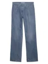 Prada Logo-patch Denim Jeans In Blue