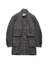 Prada Grey Recycled Polyamide Jacket In Gray