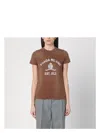 Prada Item O-neck Short-sleeved T-shirt In Brown