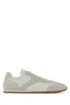 Prada White Lace Up Sneakers In Multi