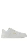 Prada Women White Leather Downtown Sneakers
