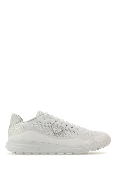 Prada Women White Mesh Prax 2.0 Sneakers