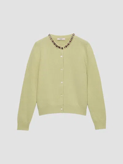 Prada Women's Wool And Cashmere Cardigan In Green