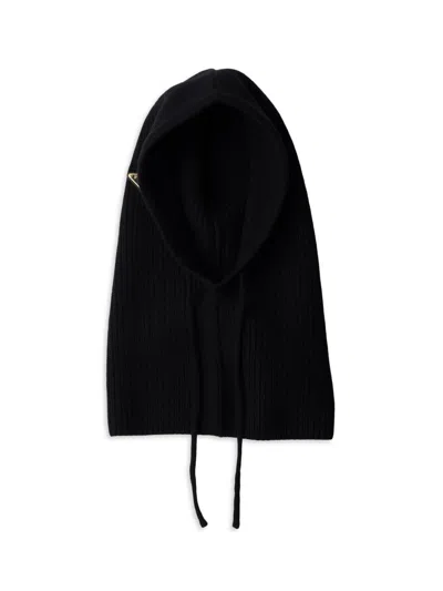 Prada Women's Wool And Cashmere Knit Hood In Black