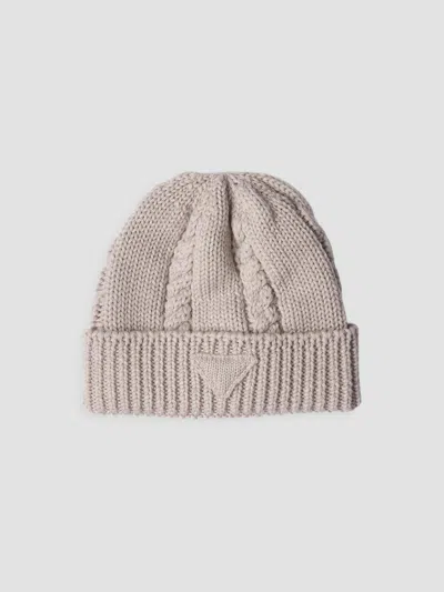 Prada Women's Wool Beanie In Beige