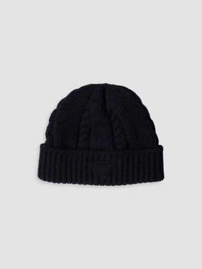 Prada Women's Wool Beanie In Blue