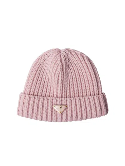 Prada Women's Wool Beanie In Pink