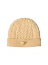 Prada Wool Beanie In Neutral