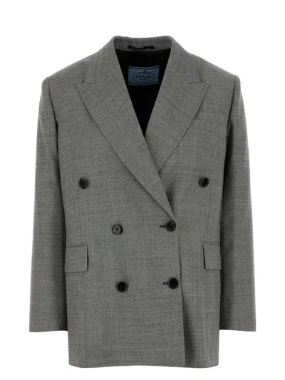 PRADA WOMEN'S WOOL BLAZER
