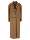 Prada Cappotto In Misto Lana Cammello Donna