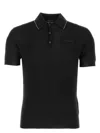 Prada Black Wool Blend Polo Shirt