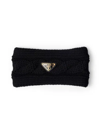 Prada Women's Wool Headband In Orange