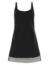 Prada Enamel Triangle-logo Wool Dress