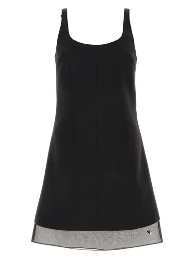 PRADA WOMEN'S WOOL MINI DRESS