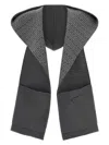 Prada Wool Scarf With Hooded Design And Pocket Detail