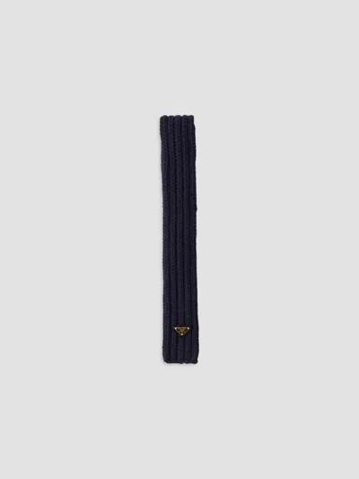 Prada Wool Scarf In Black