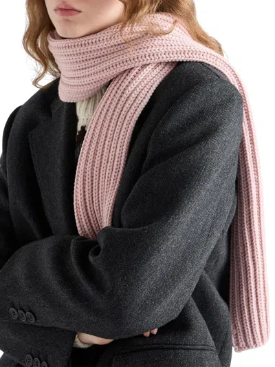 Prada Women's Wool Scarf In Pink