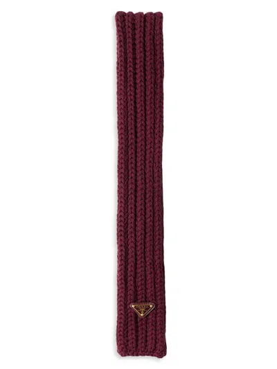 Prada Women's Wool Scarf In Red