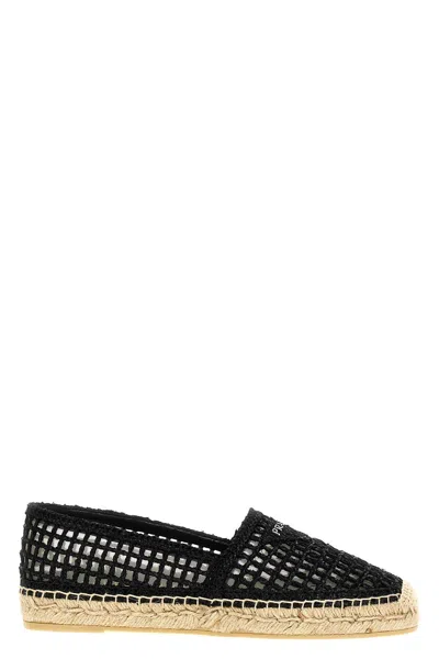 Prada Women Woven Fabric Espadrilles In Multicolor