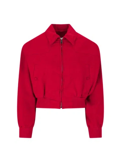 PRADA PRADA WOMEN ZIP CROPPED JACKET