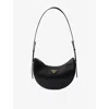 Prada Arque Small Leather Shoulder Bag In Black