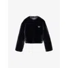 Prada Triangle-logo Cropped Jacket In Black