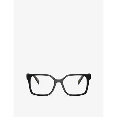 Prada Womens Black B03v Square-shape Acetate Sunglasses